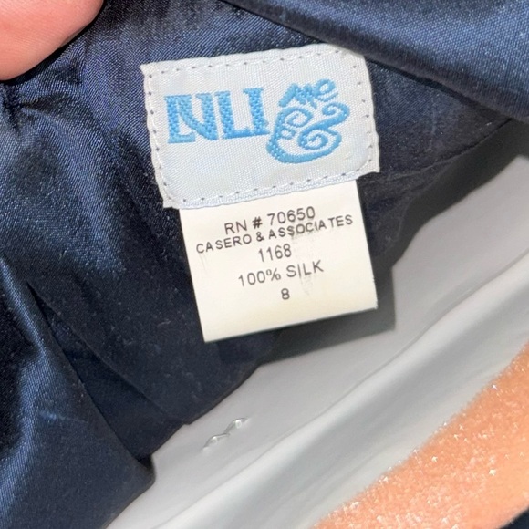 Girls Navy Blue Evening Gown Size 8 - Picture 2 of 6